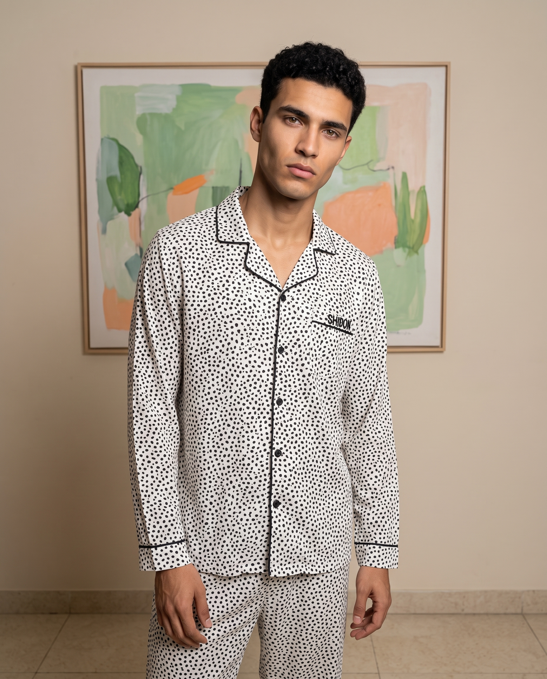 Dalmation Dots Notched Collar Set