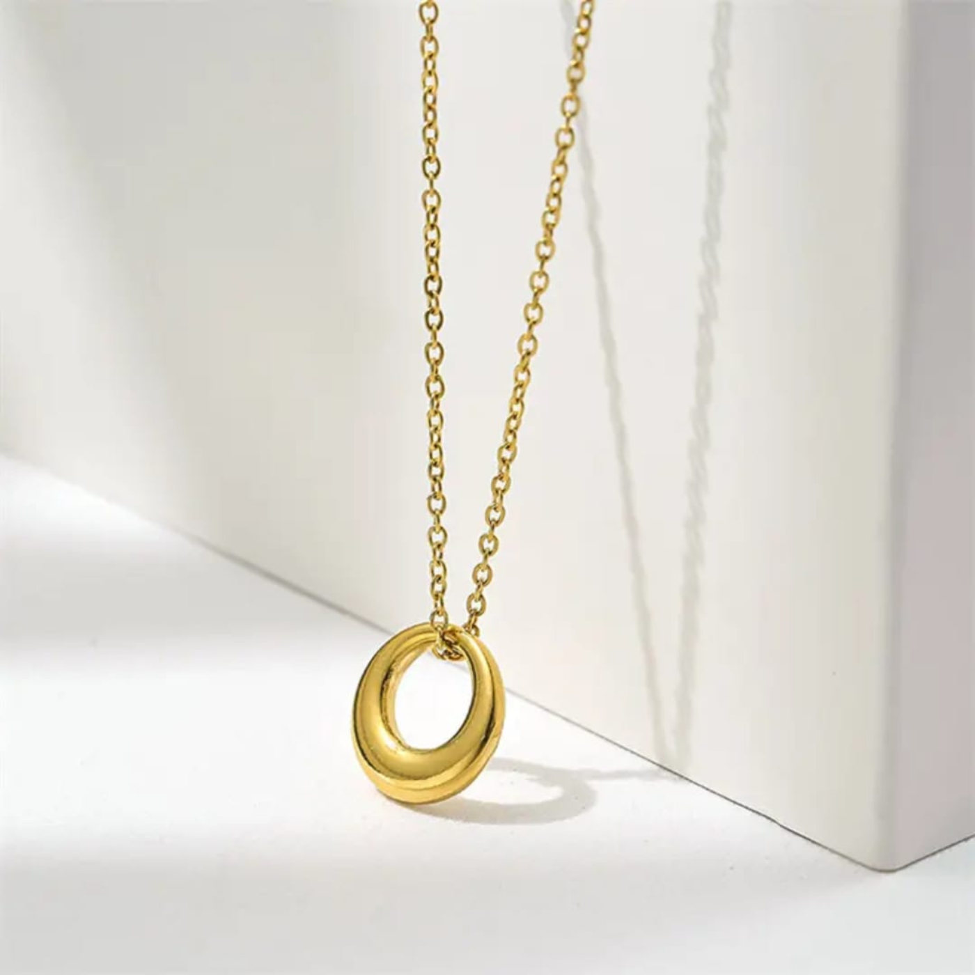 Orb Hollow Circle Pendant Necklace