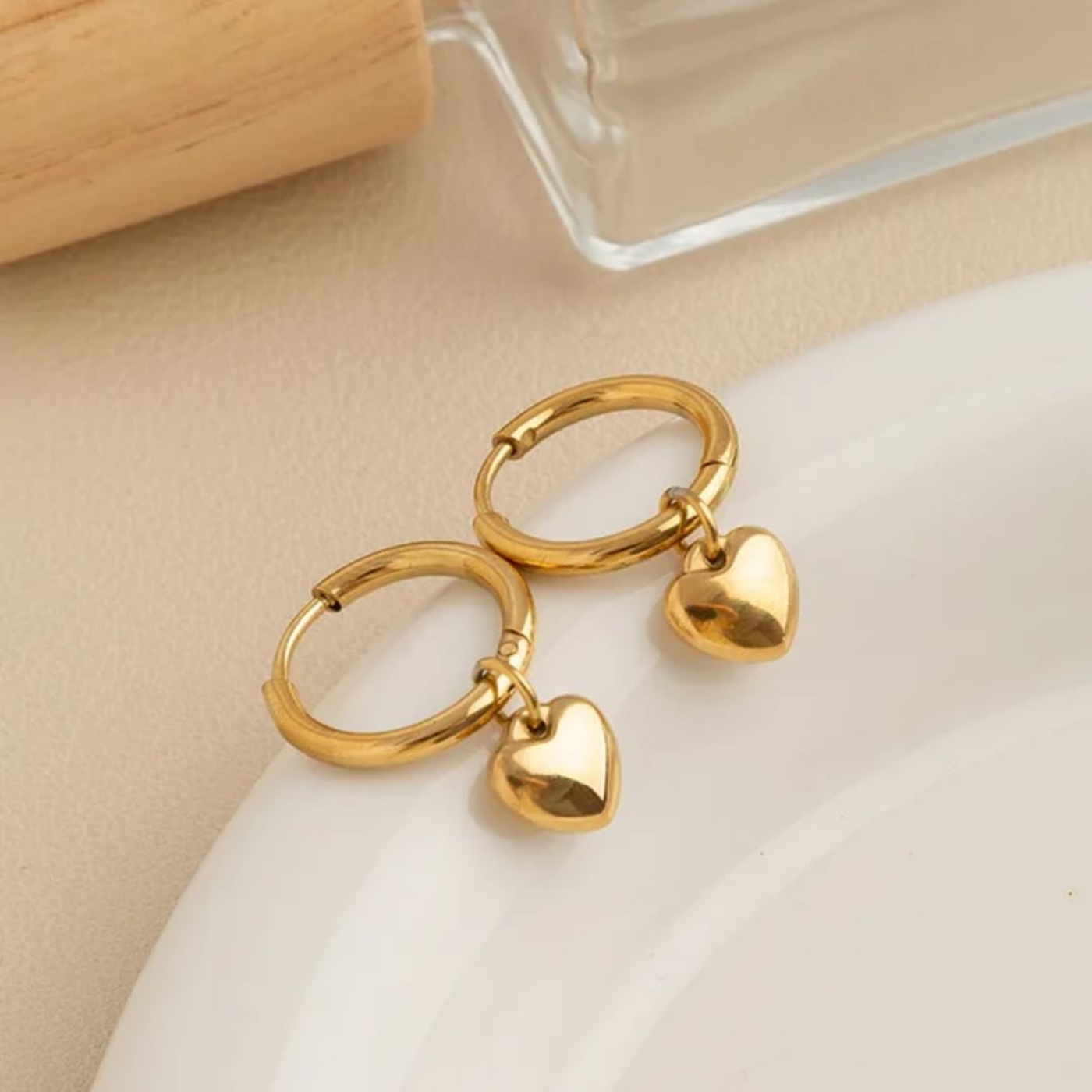 Amor Puff Hoop Earrings