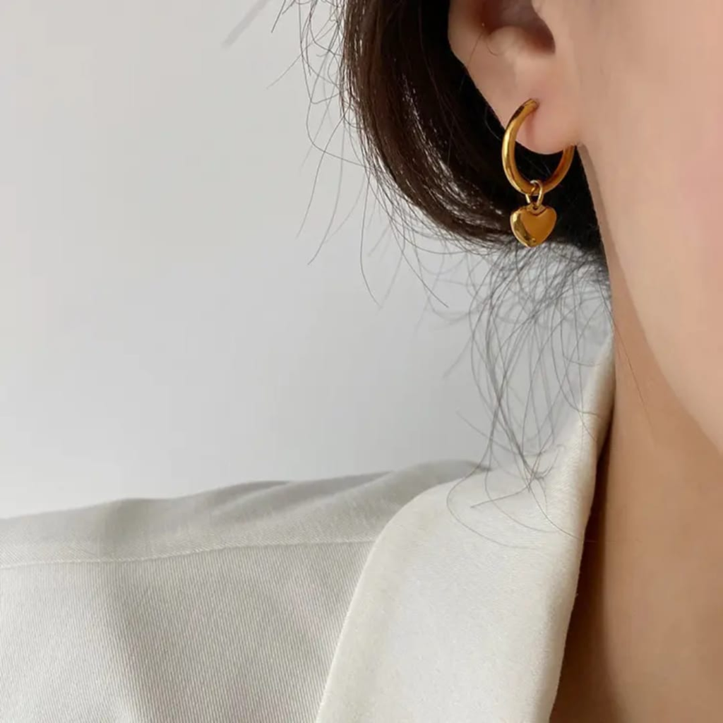 Amor Puff Hoop Earrings