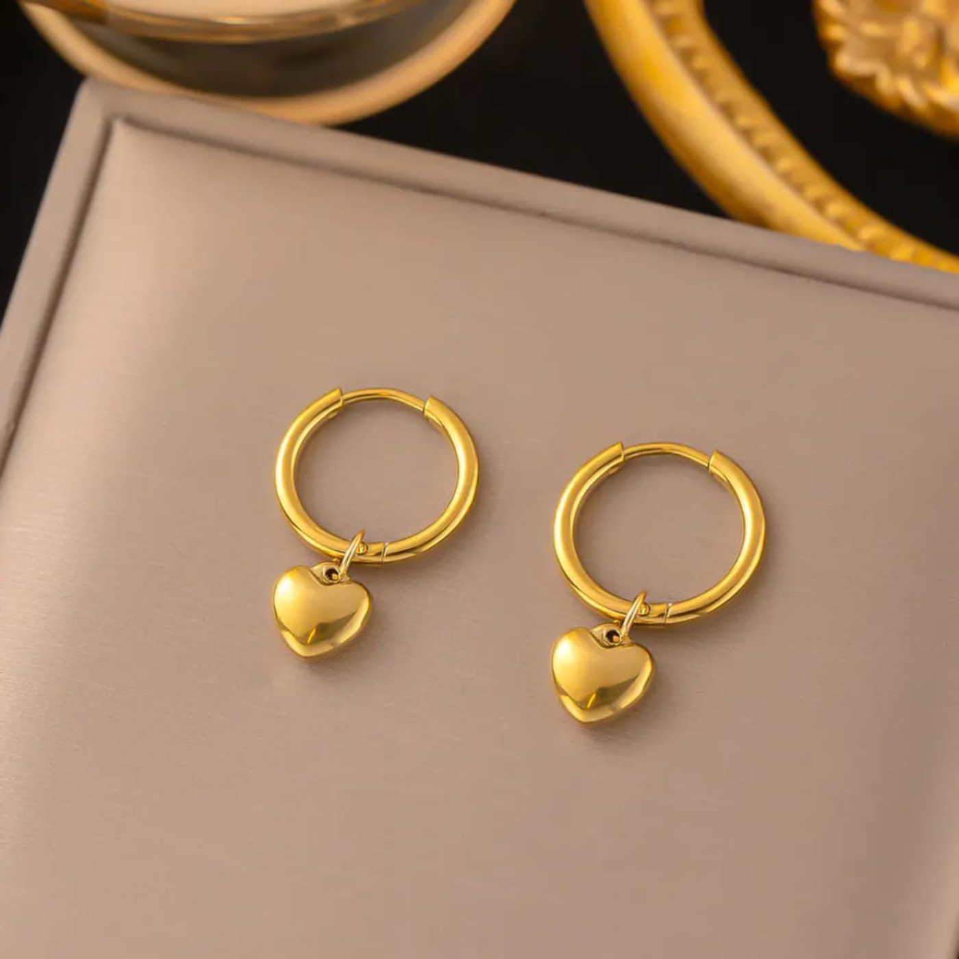 Amor Puff Hoop Earrings