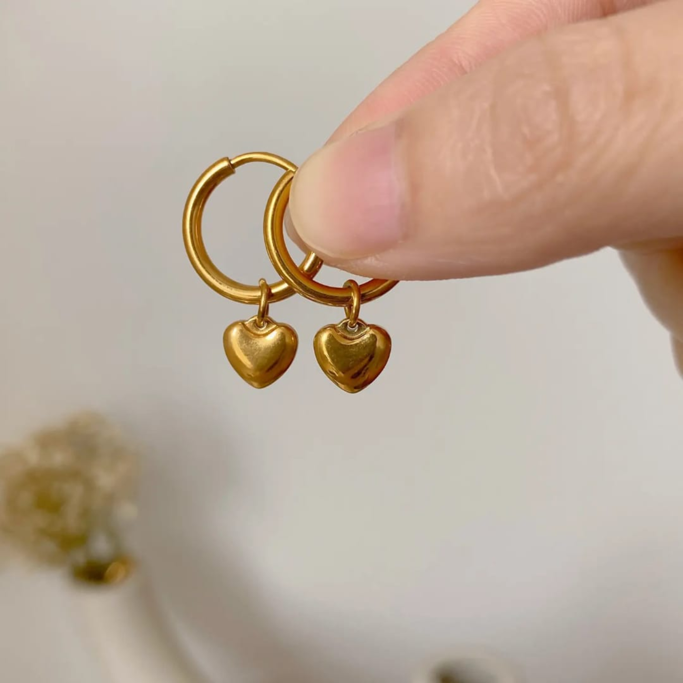 Amor Puff Hoop Earrings