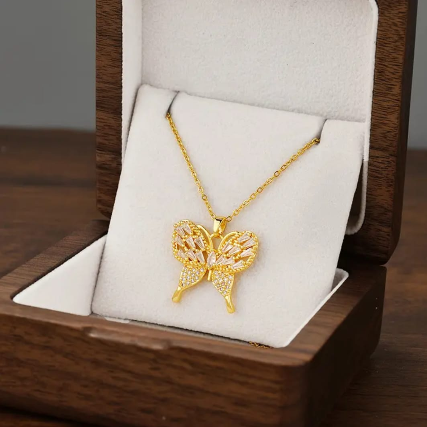 Papillon Crystal Butterfly Necklace