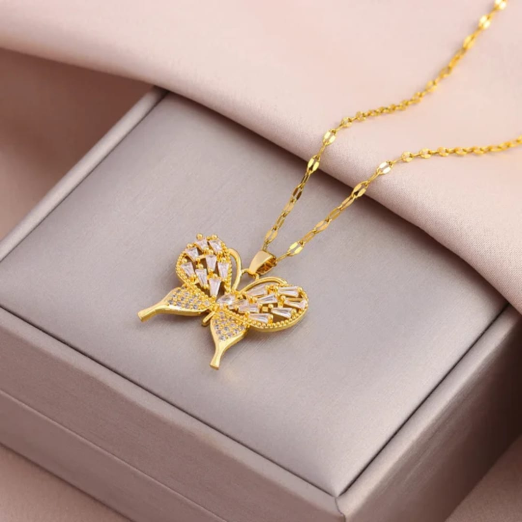 Papillon Crystal Butterfly Necklace