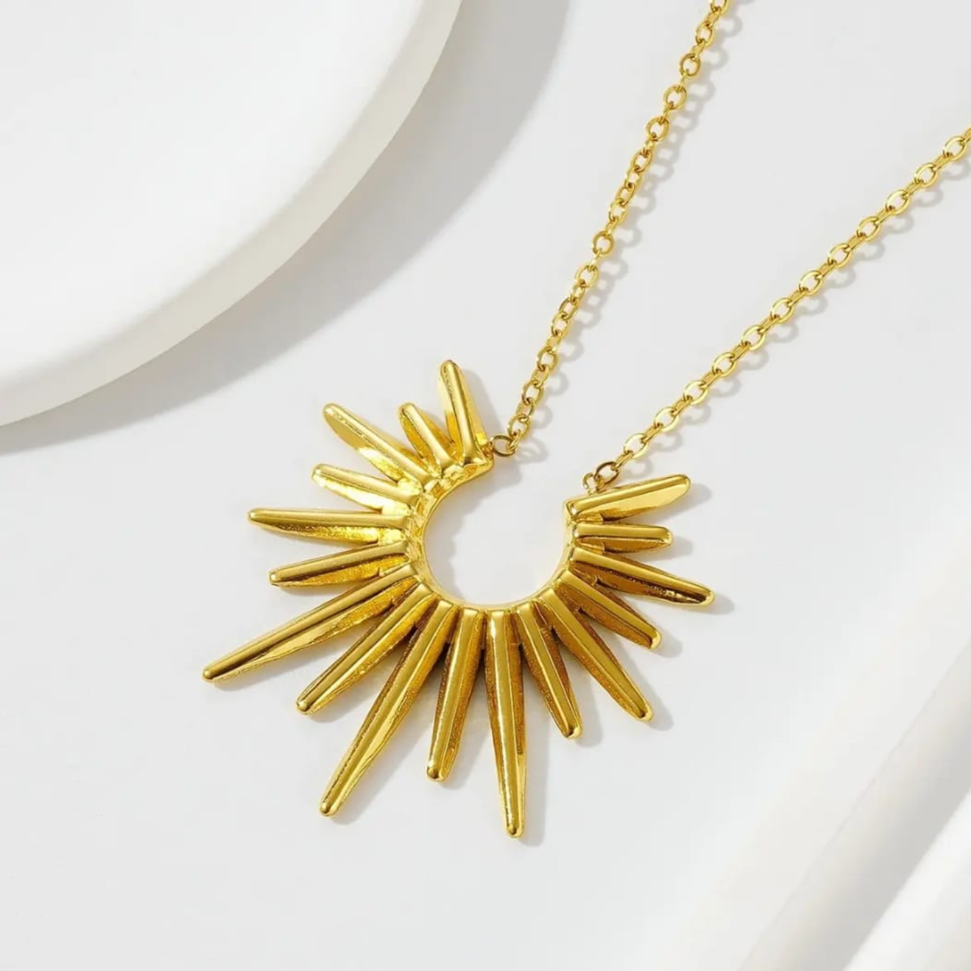 Helios Sunburst Pendant Necklace