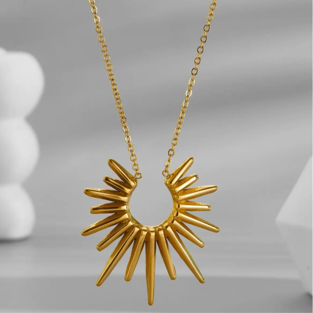 Helios Sunburst Pendant Necklace