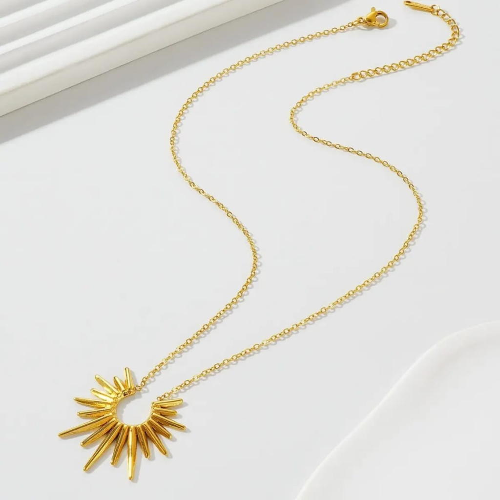 Helios Sunburst Pendant Necklace