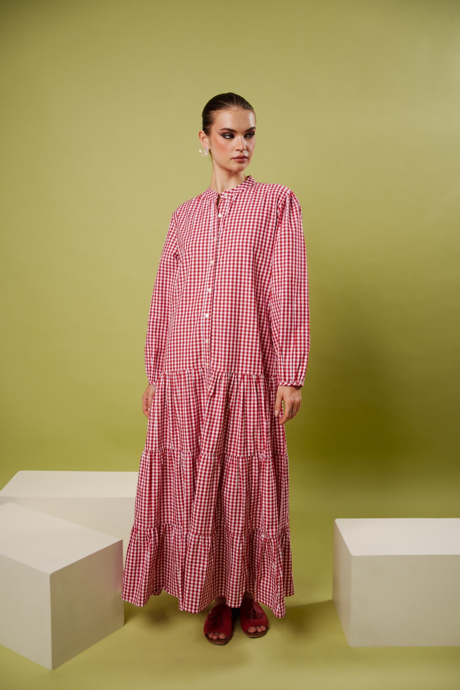 Casual crimson dress