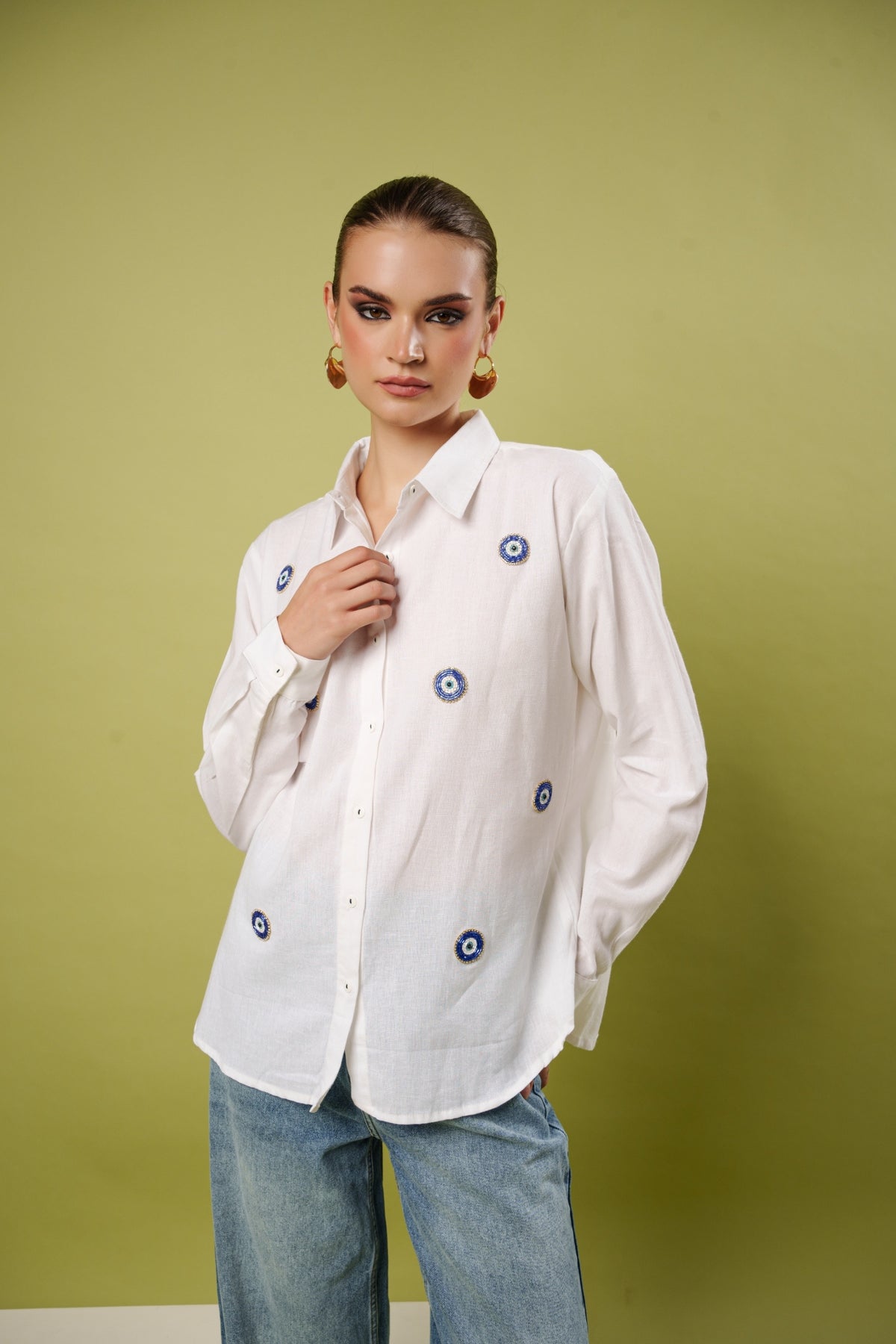 Thread Revolution Nazar power shirt – Blanche By Rashika - THREAD REVOLUTION LLP
