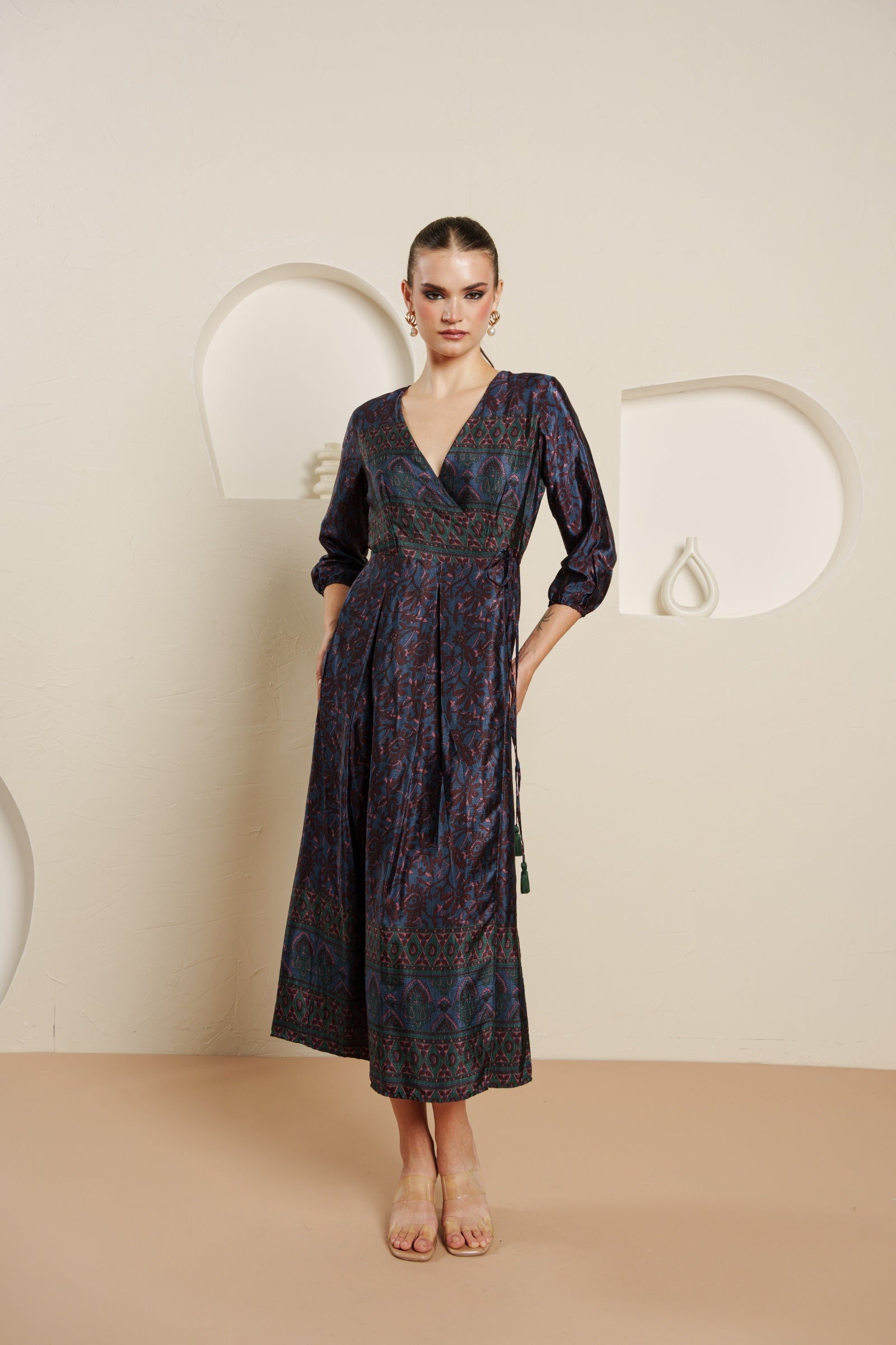 Bohemian Noir midi dress