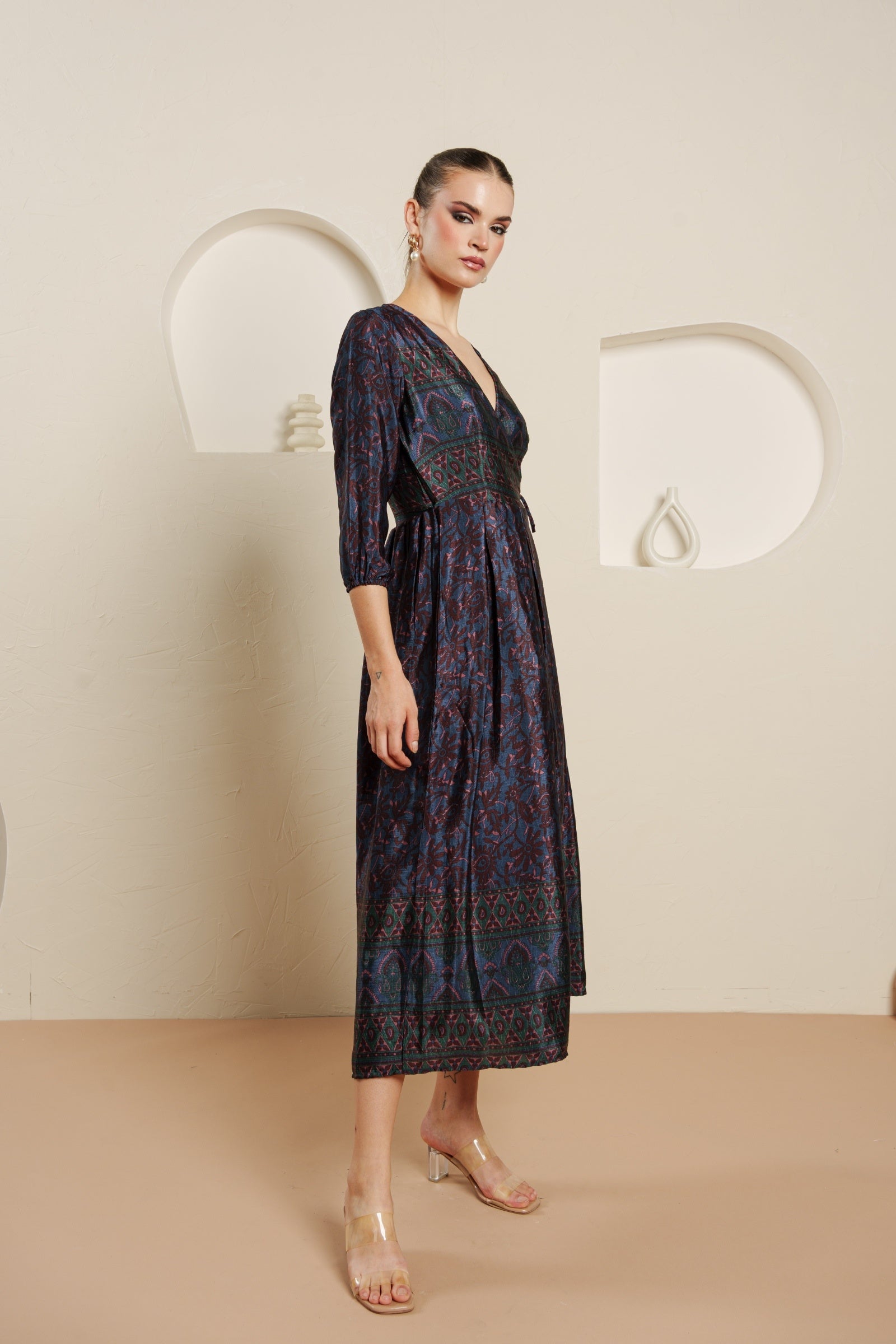 Bohemian Noir midi dress