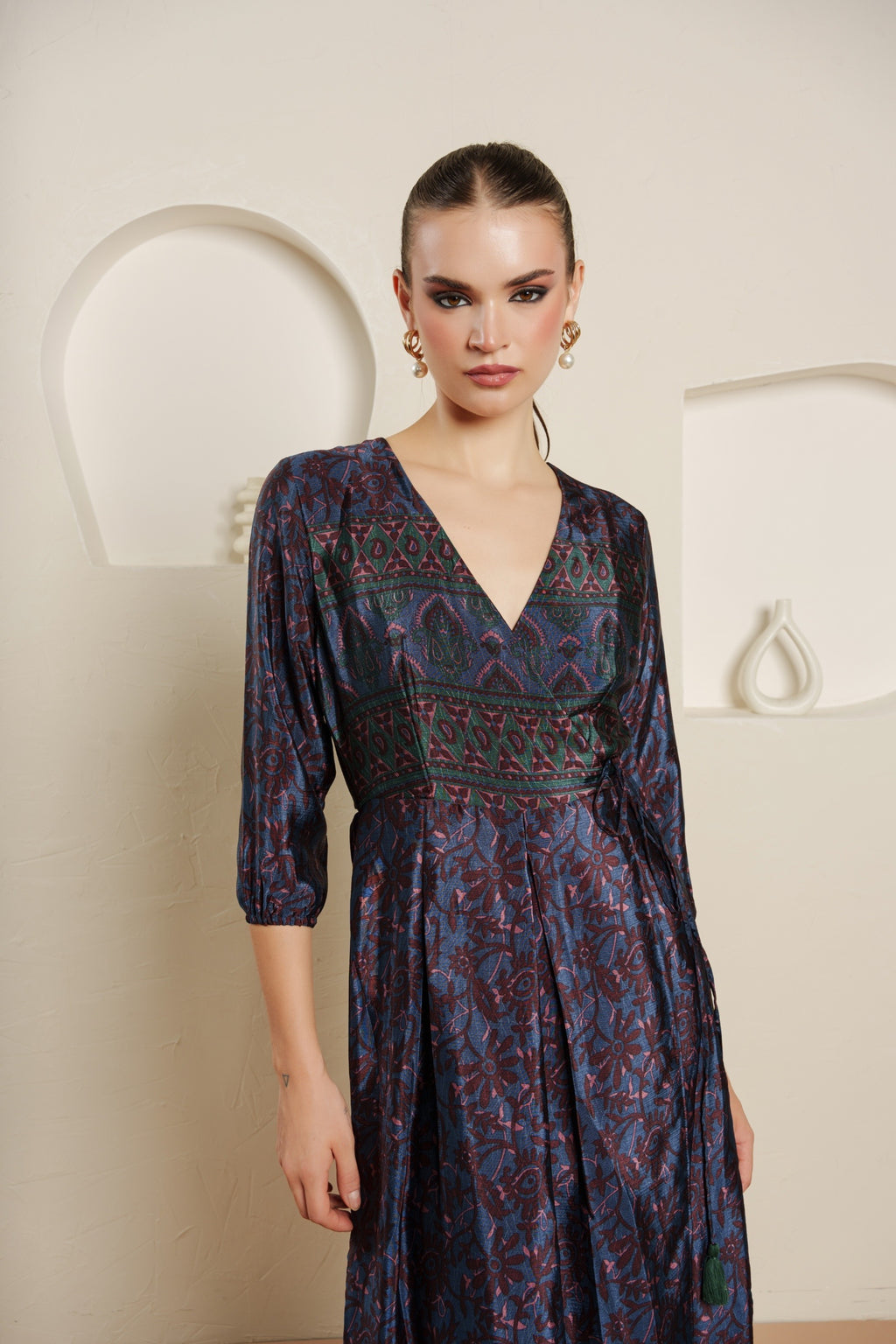 Bohemian Noir midi dress