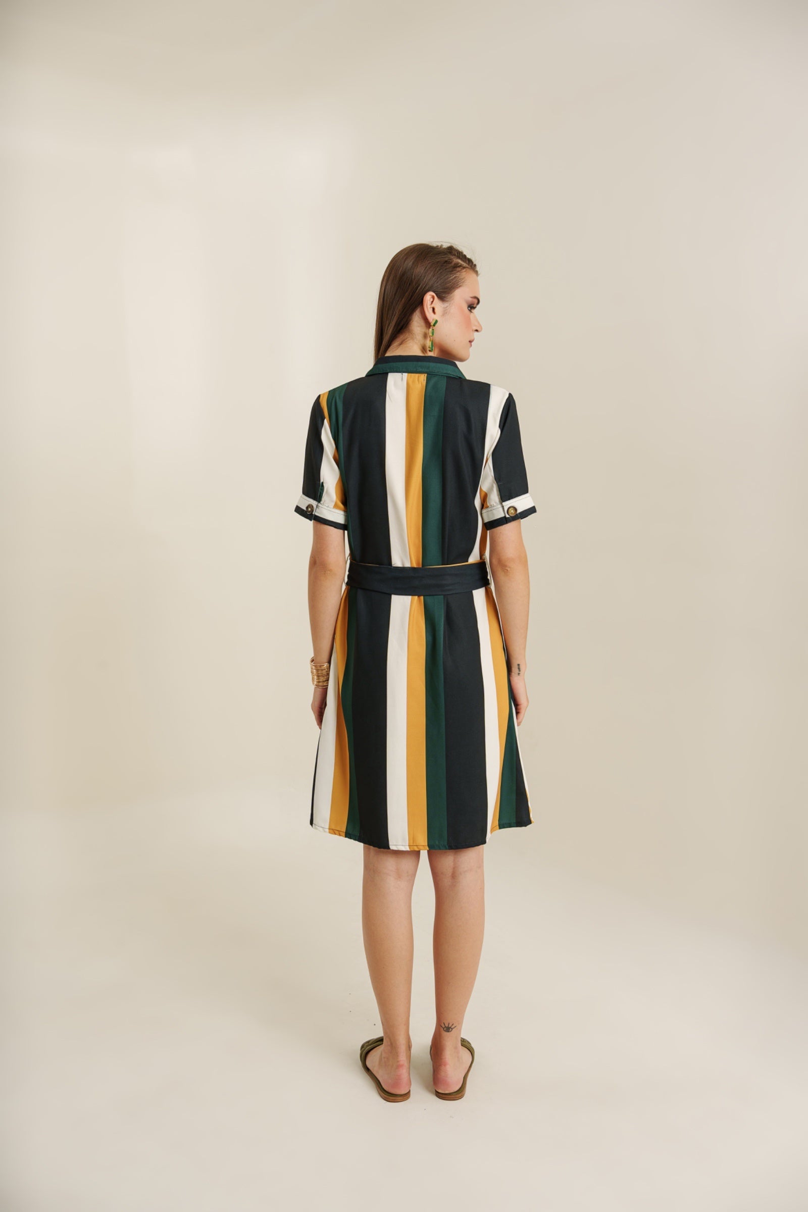 Retro colorblock dress