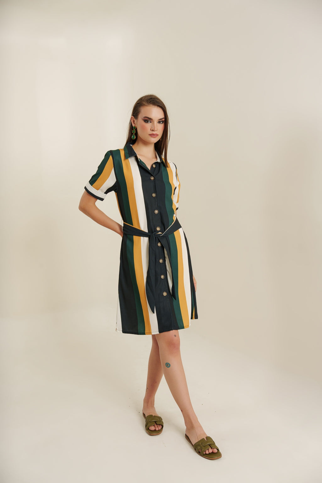 Retro colorblock dress