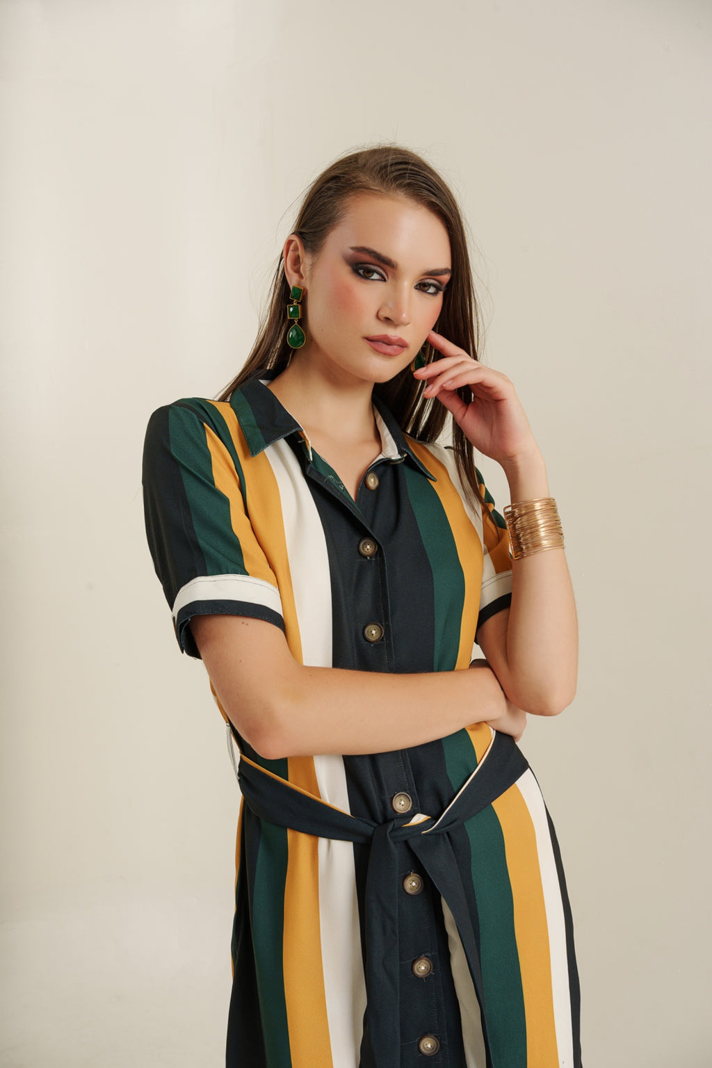 Retro colorblock dress