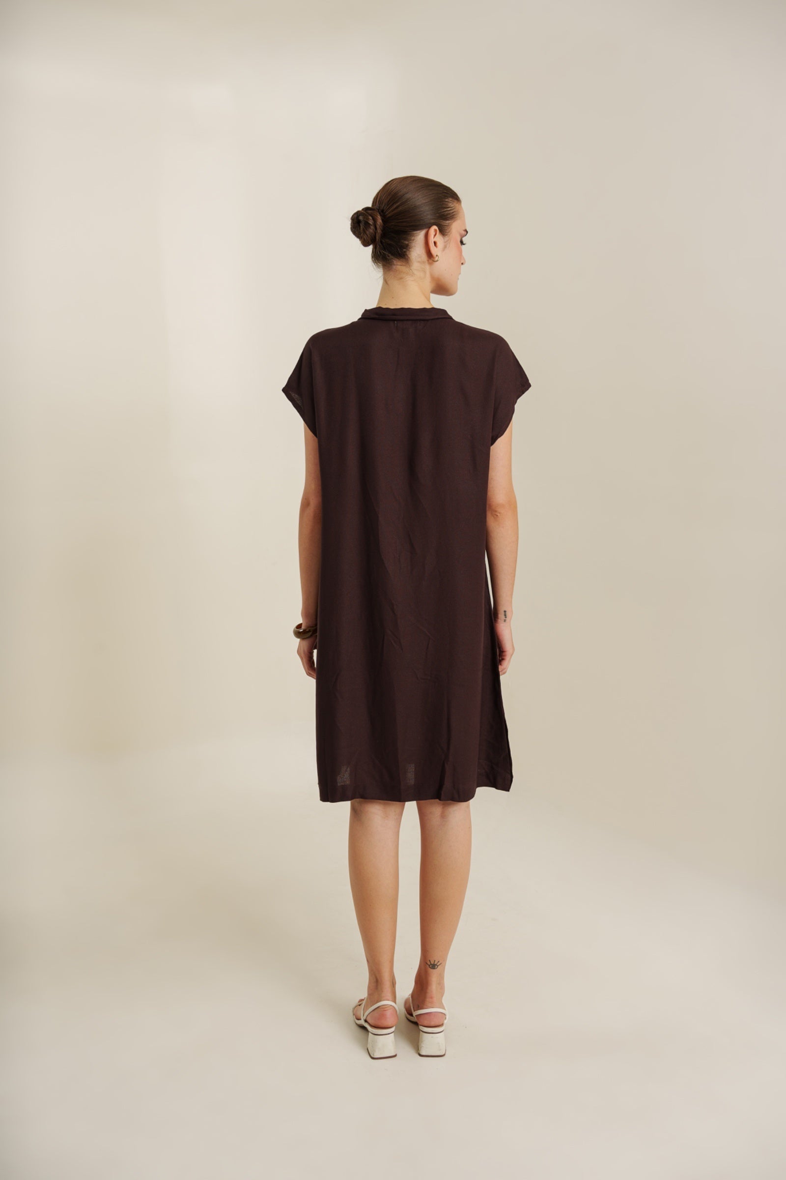 Mocha shift dress
