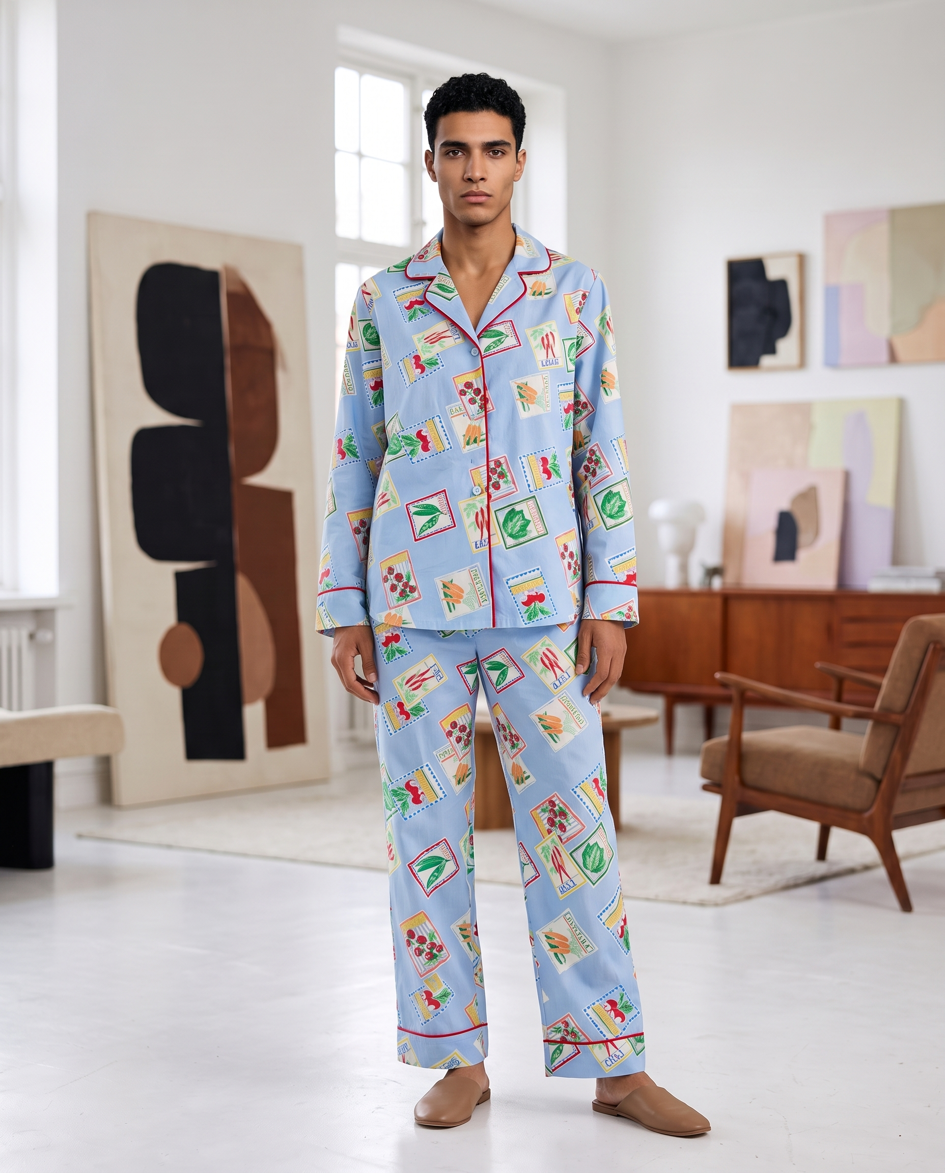 Sunday Market Top Notched Collar Set