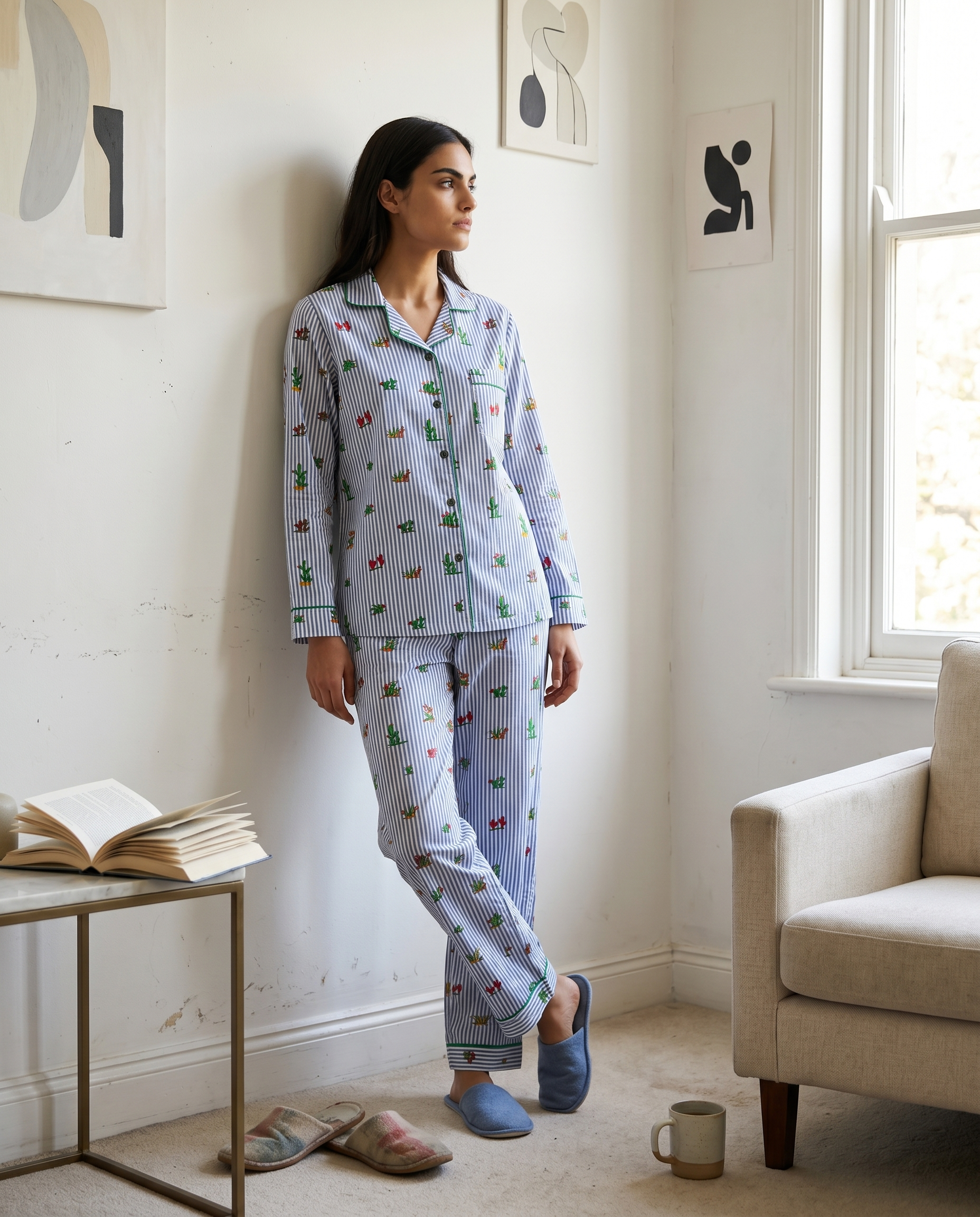 Desert Stripe Sleep Notched Collar Set