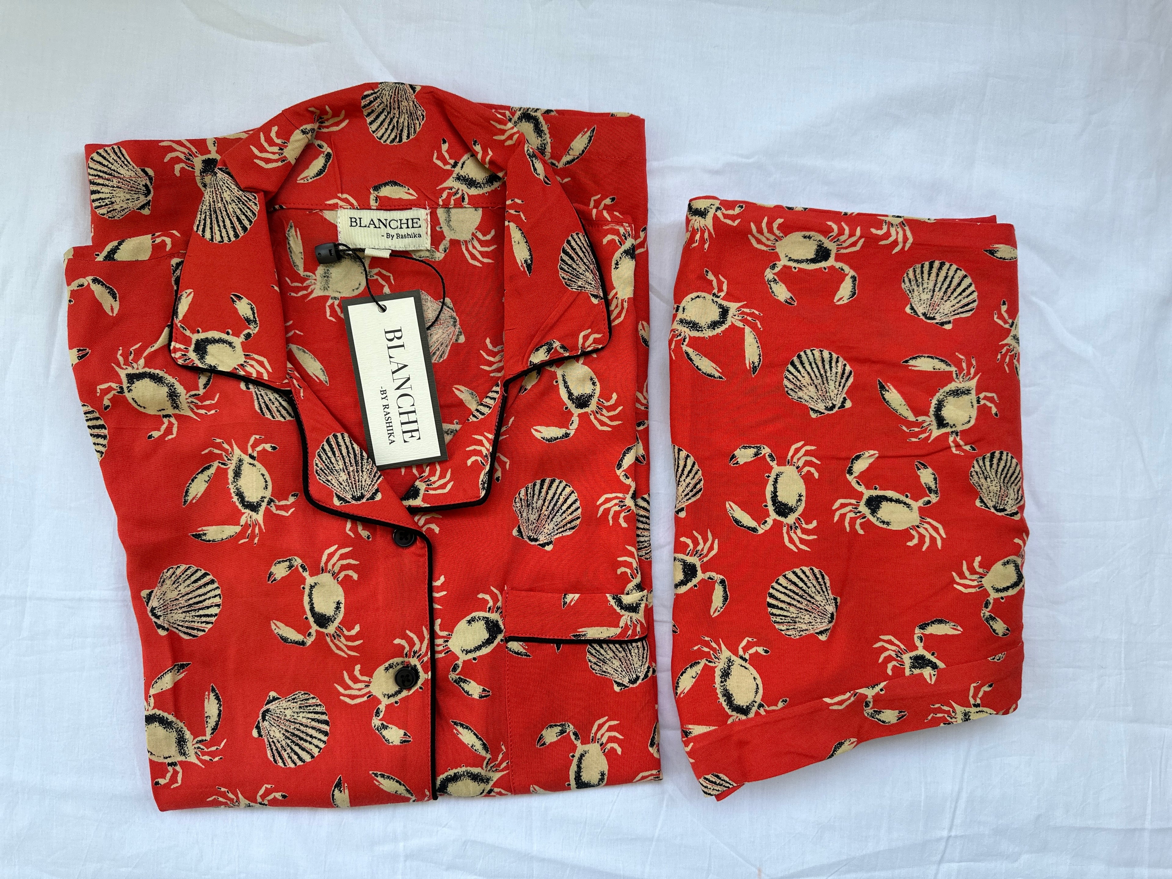 Seaside Crab Sleep Notched Collar Set