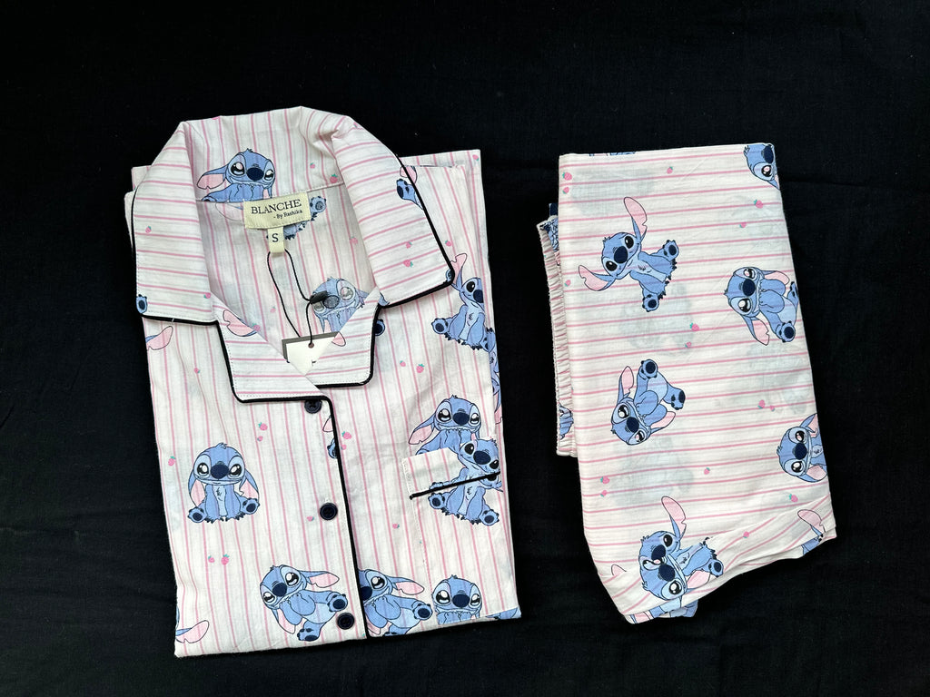Stitch Stripe Notched Collar Set