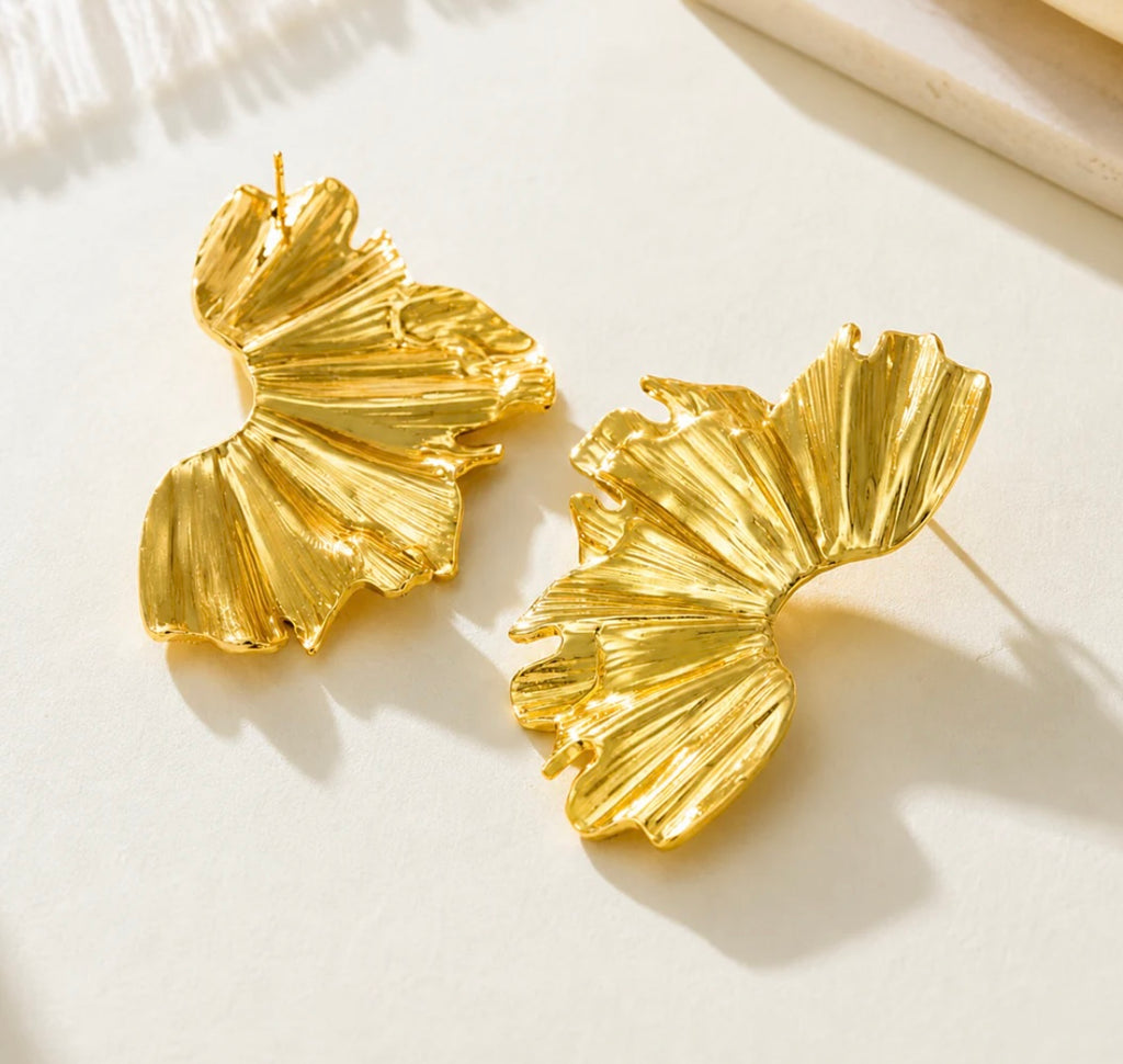 Aurum Ginkgo Statement Earrings