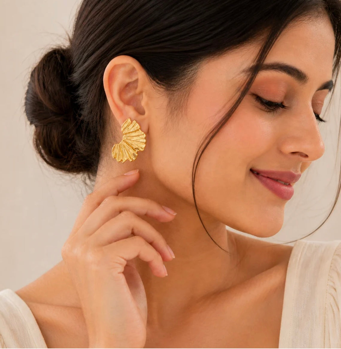 Aurum Ginkgo Statement Earrings