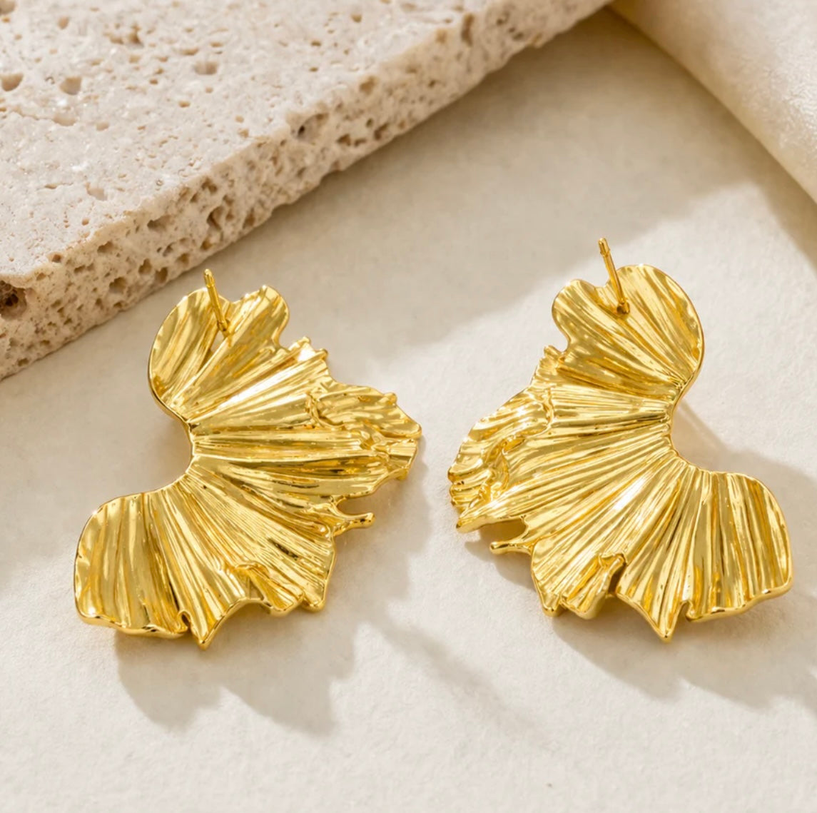 Aurum Ginkgo Statement Earrings