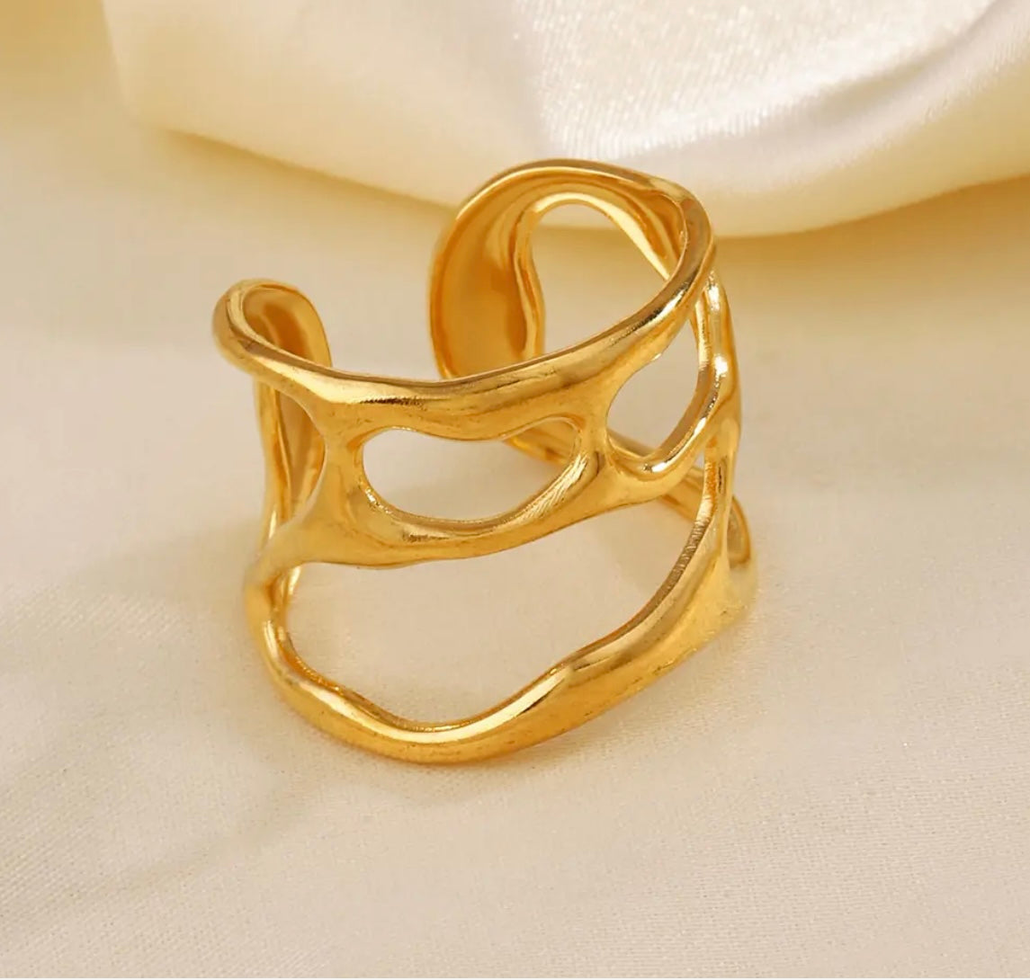 Aurelia Flow Open Ring