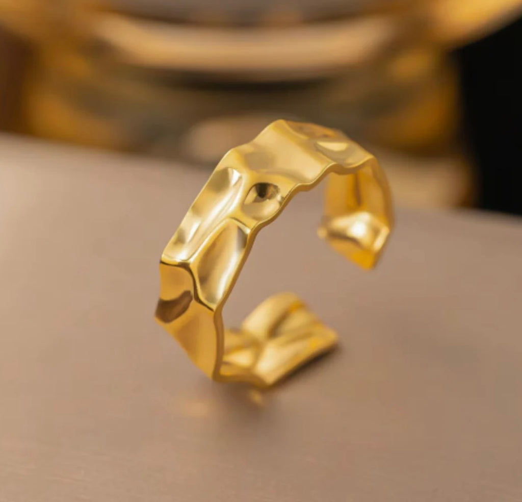 Solistice Facet Open Cuff Ring