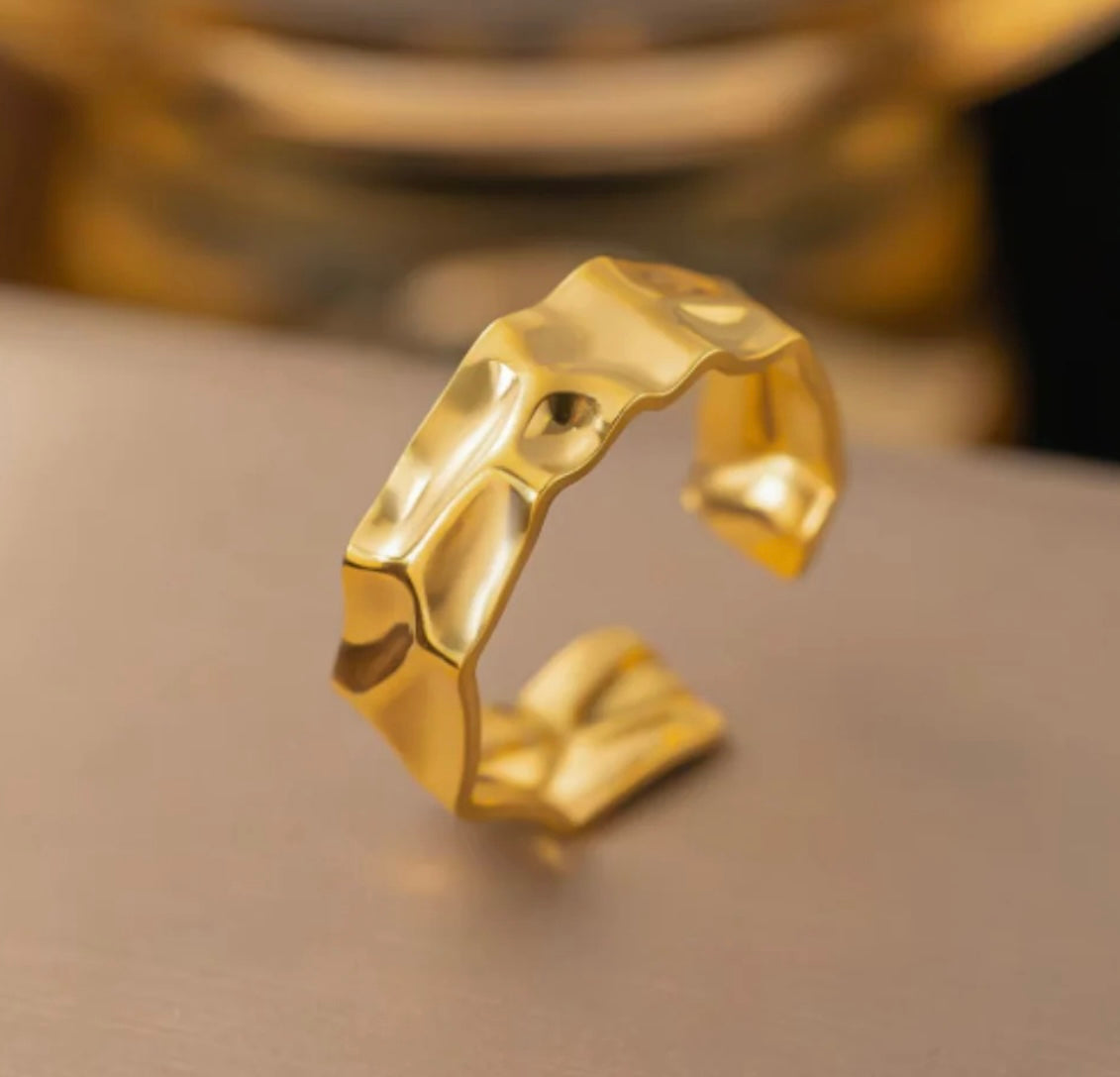 Solistice Facet Open Cuff Ring