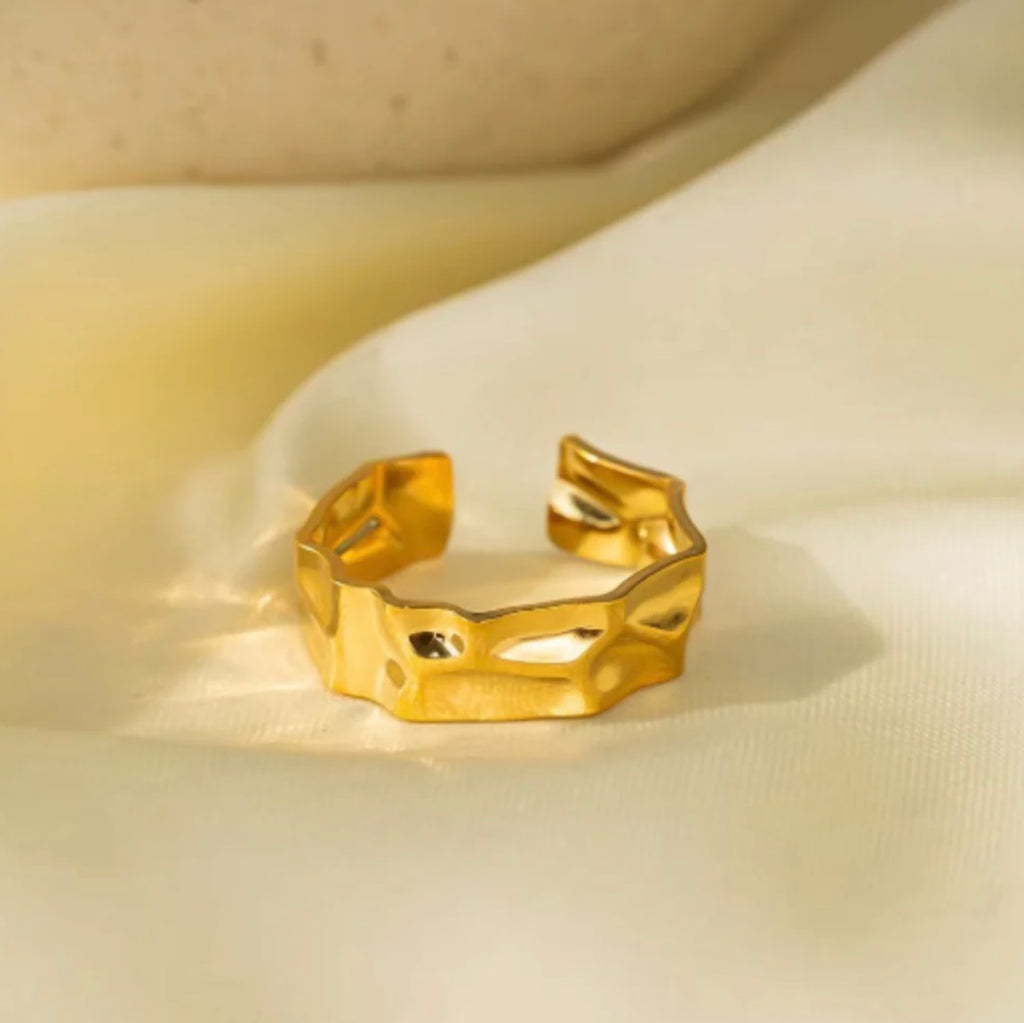 Solistice Facet Open Cuff Ring
