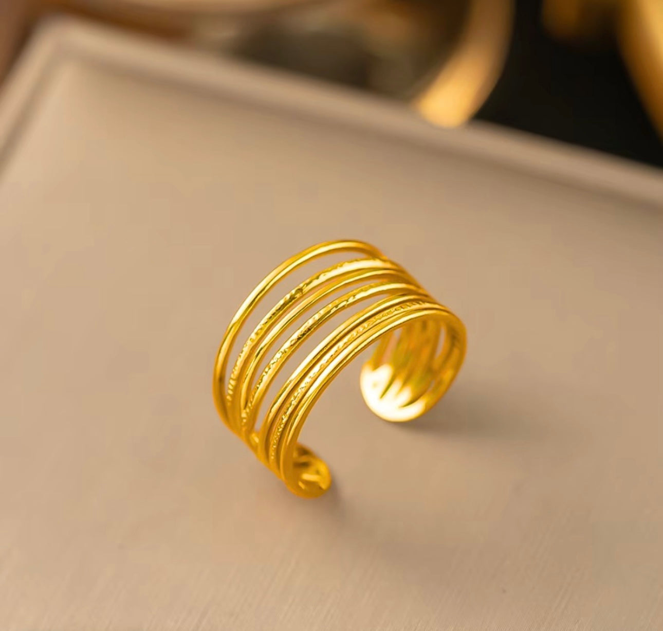 Cirro Multi - Layer Open Cuff Ring