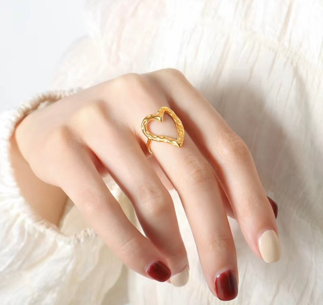 Eros Open Heart Cuff Ring