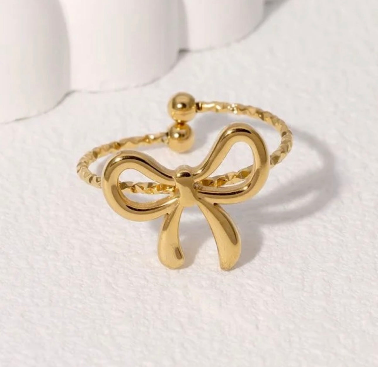 Nadosa Bow Open Cuff Ring