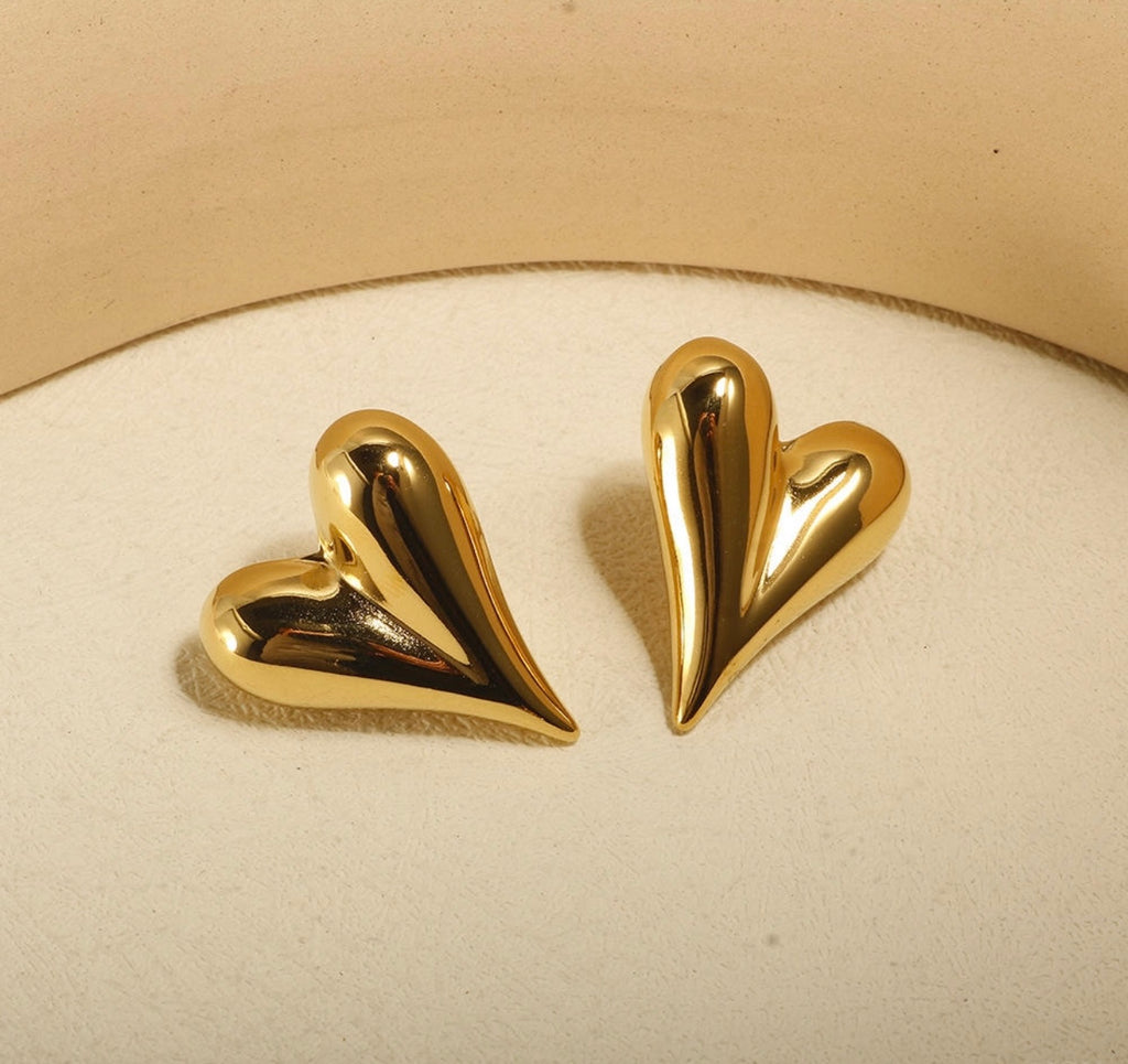Veloura Heart Studs