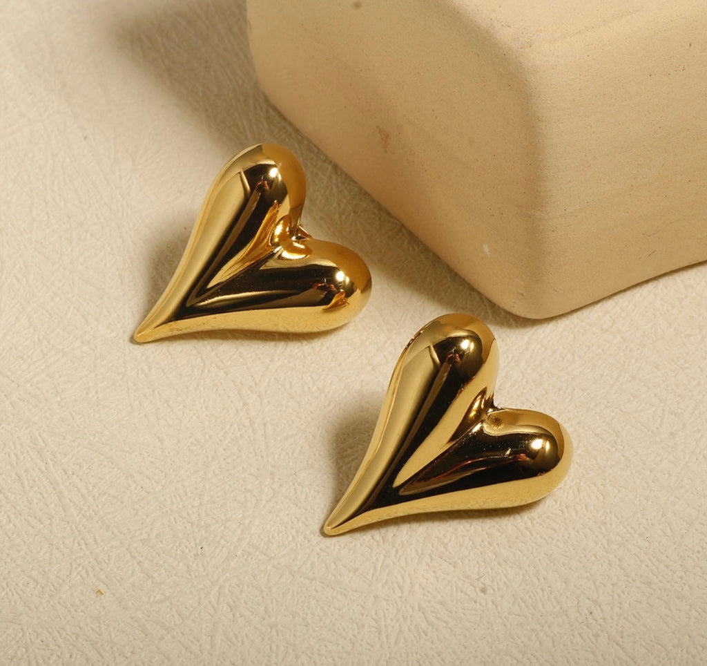 Veloura Heart Studs