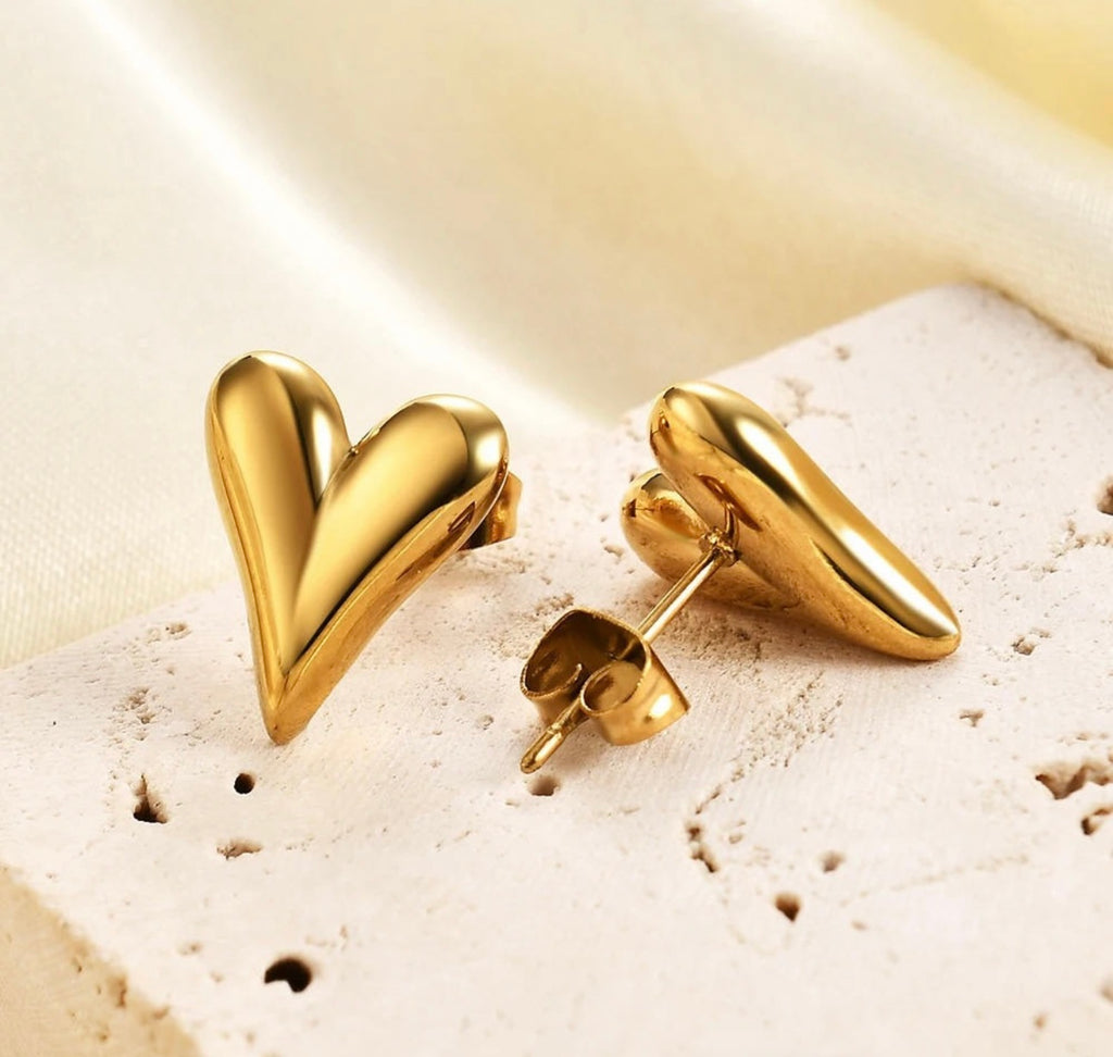 Veloura Heart Studs
