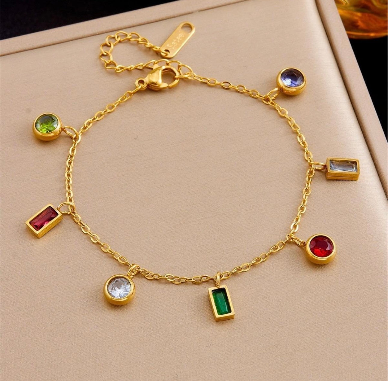 Iris Rainbow Charm Bracelet