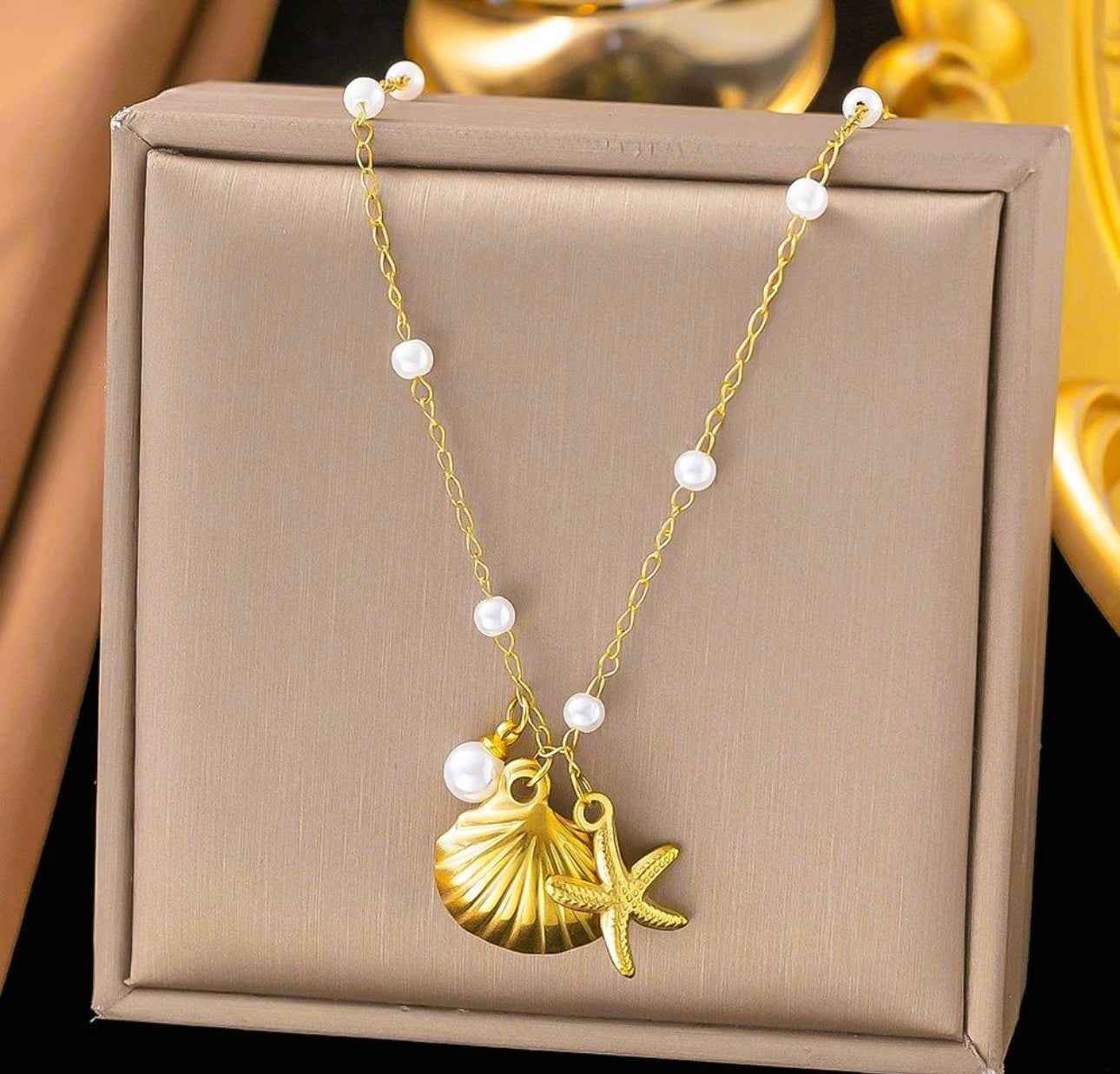 Thalassa Pearl and Shell Necklace