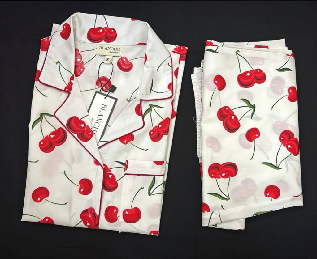 Cherry on Top Notched Collar Set