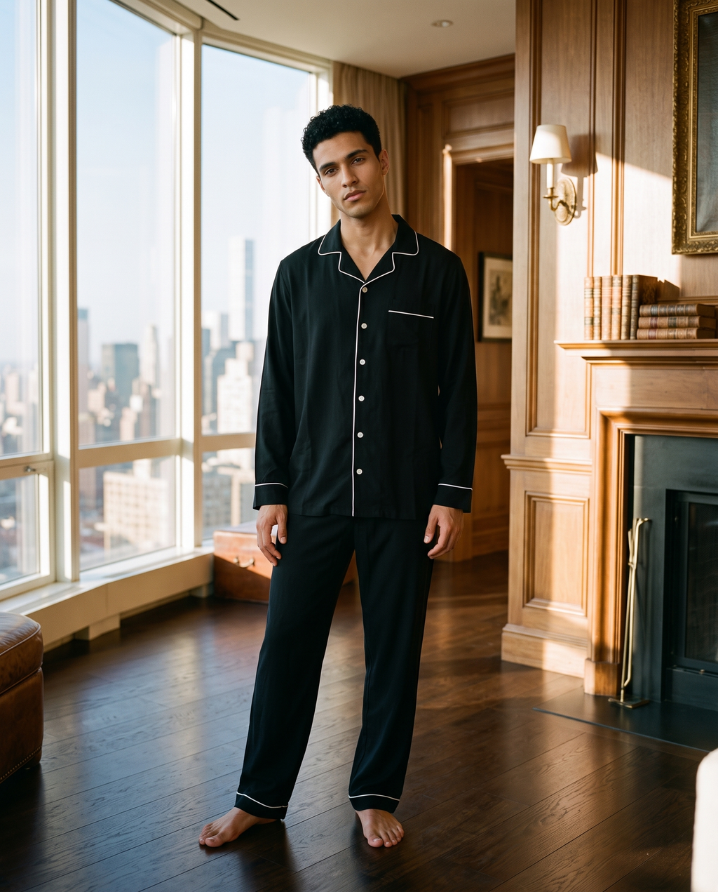 Nocturne Piping  Notched Collar Set